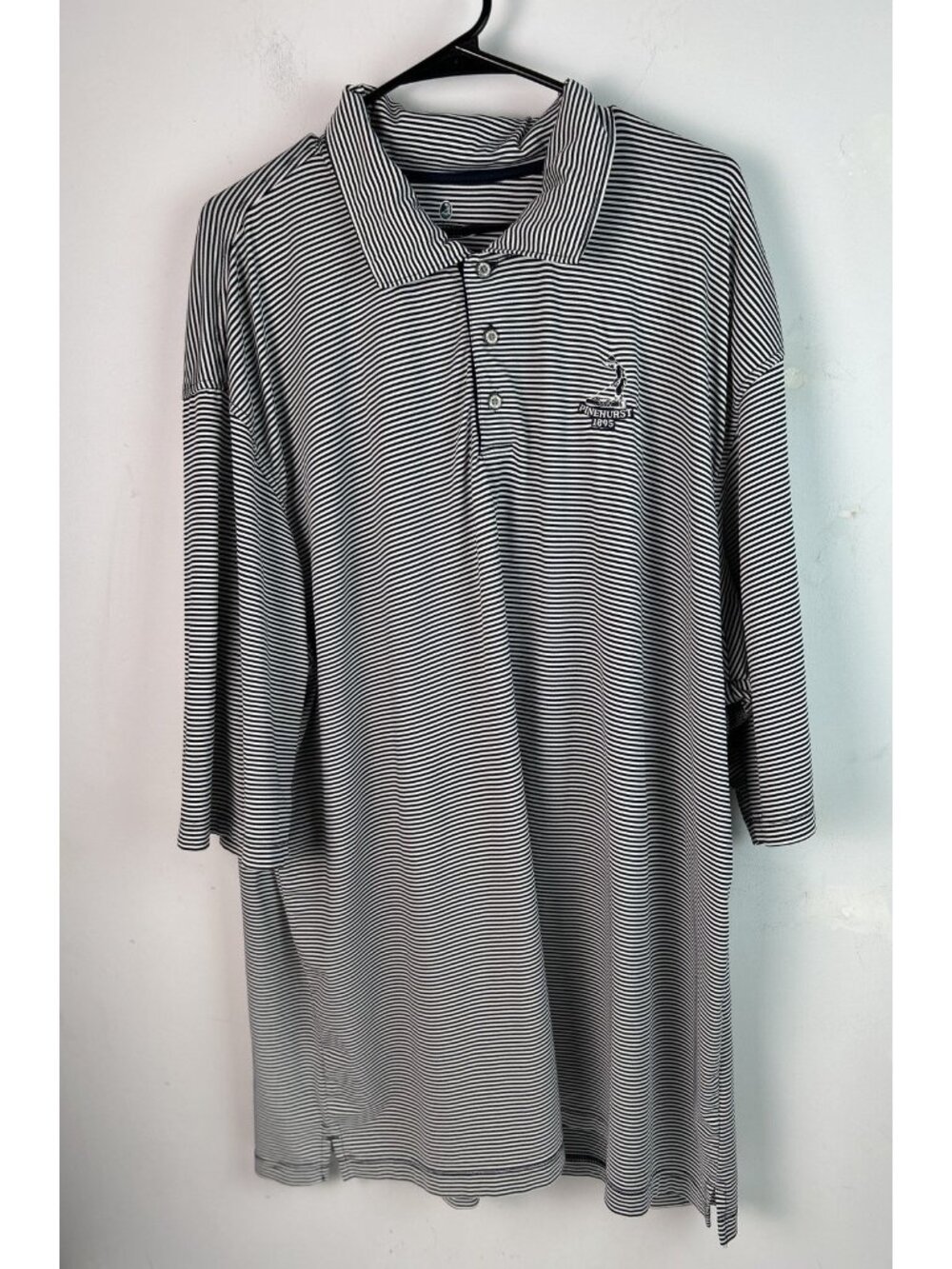 Pinehurst Blue White Stripe Putterboy Performance Polo Golf Shirt 3XL